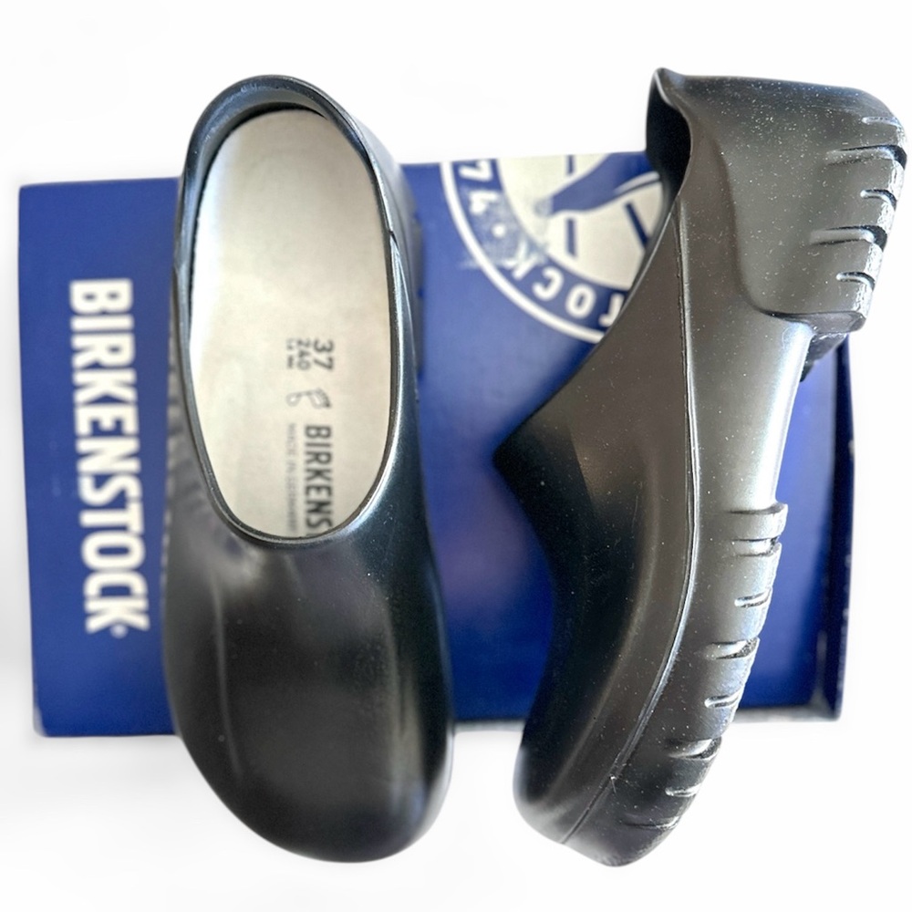 NIB Birkenstock A 630 Black PU Kitchen Work Clog - Women's Size EU 37 | US 6